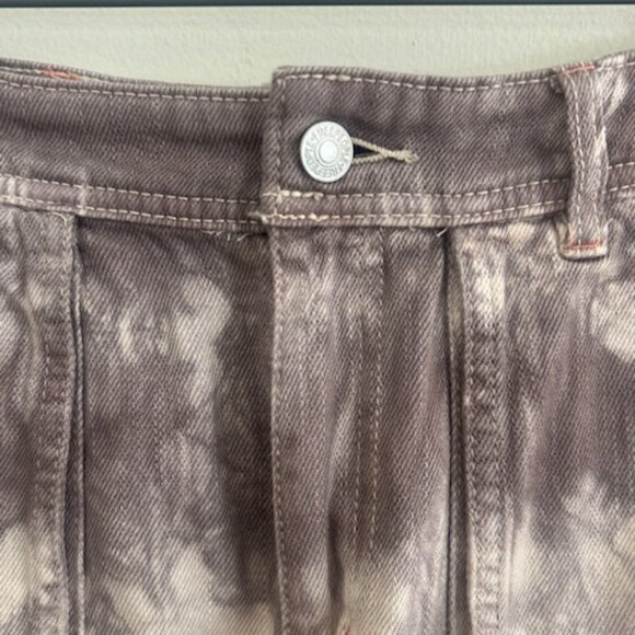 Free People We The Free Tie Dye Madison Lavender Beige Utility Jeans NEW 29 - Picture 5 of 16